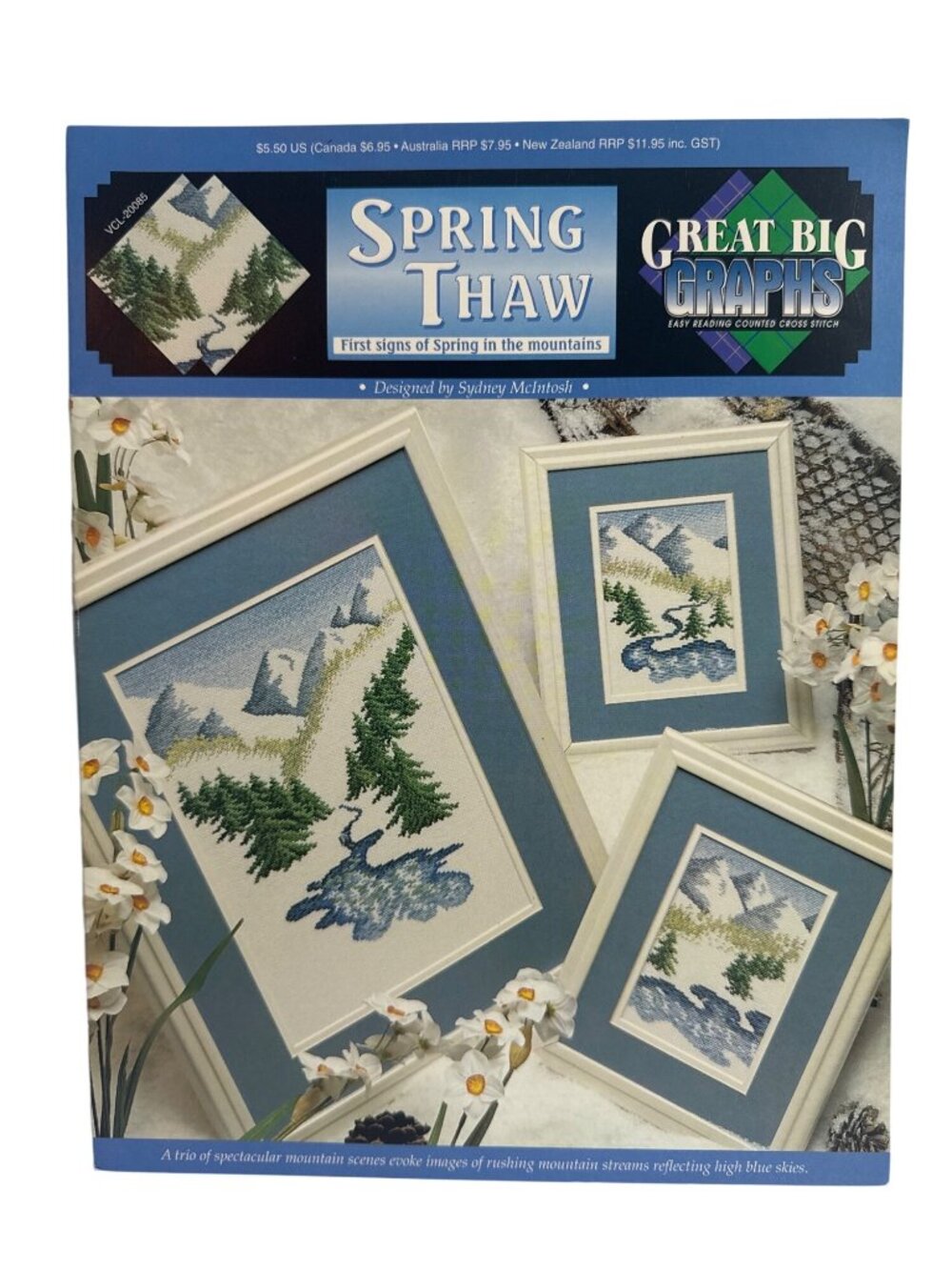 Spring Thaw Cross Stitch Pattern Nature Mountain Streams Design Great Big Graphs